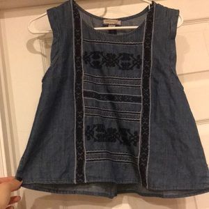 Denim crop top